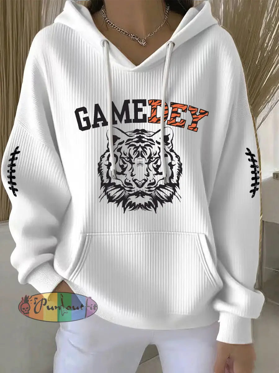 Women’s American football hoodie White / S