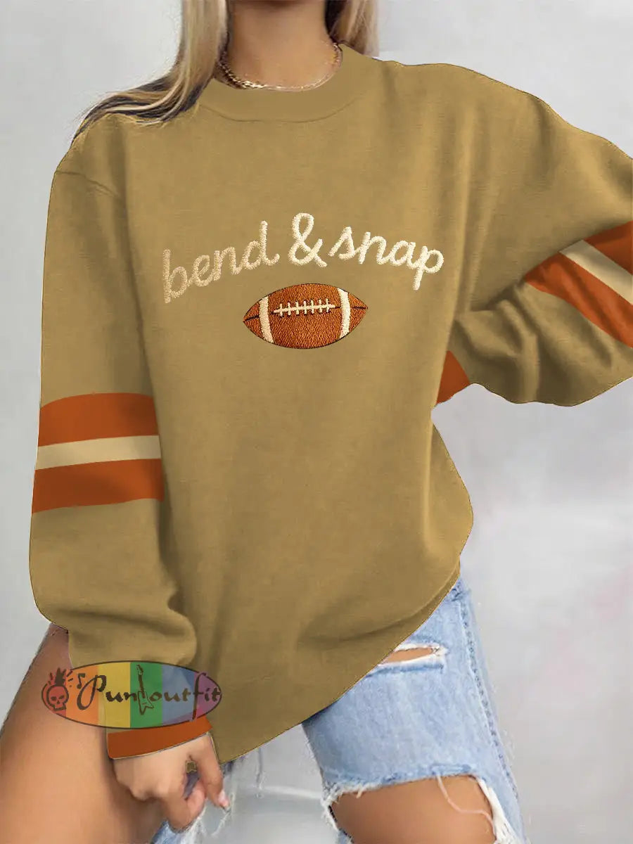 Women’s American Football Sweatshirt Khaki / S