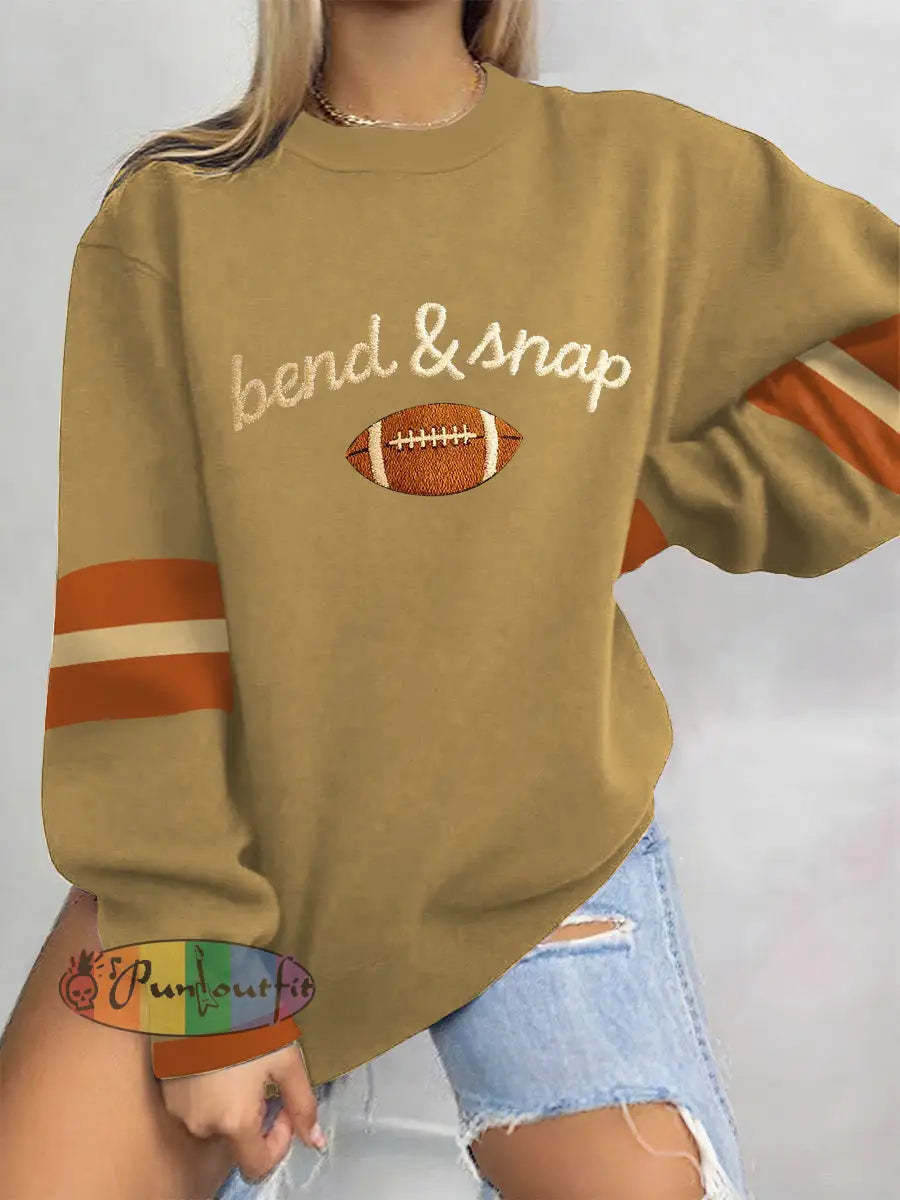 Women’s American Football Sweatshirt Khaki / S