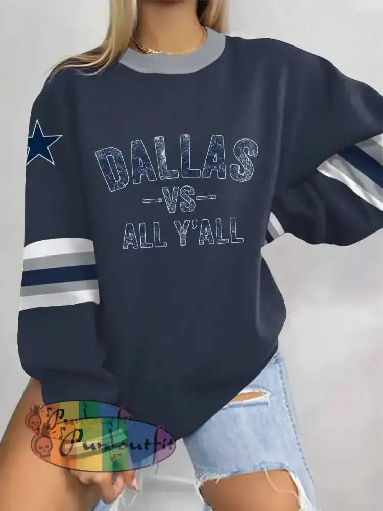 Women’s American Football Sweatshirt Navy Blue / S