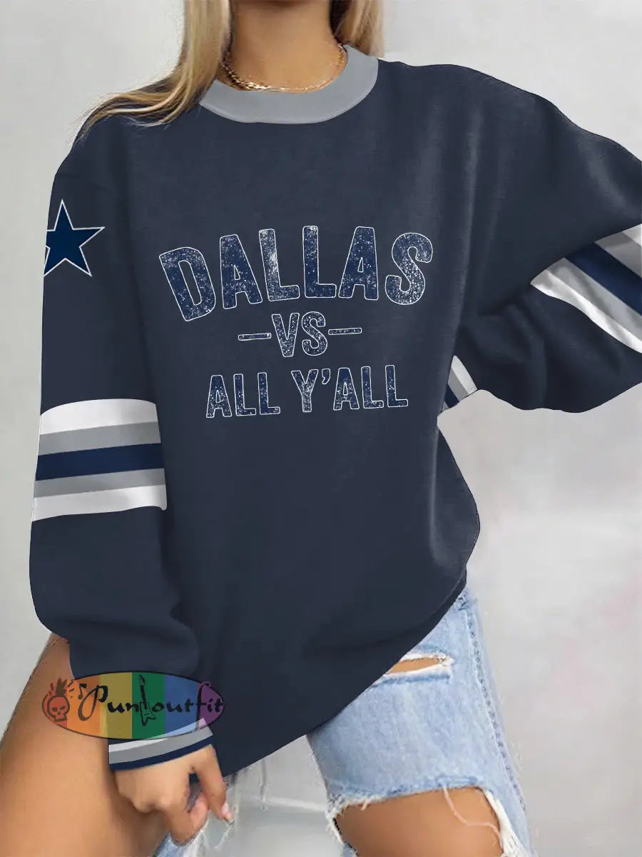 Women’s American Football Sweatshirt Navy Blue / S