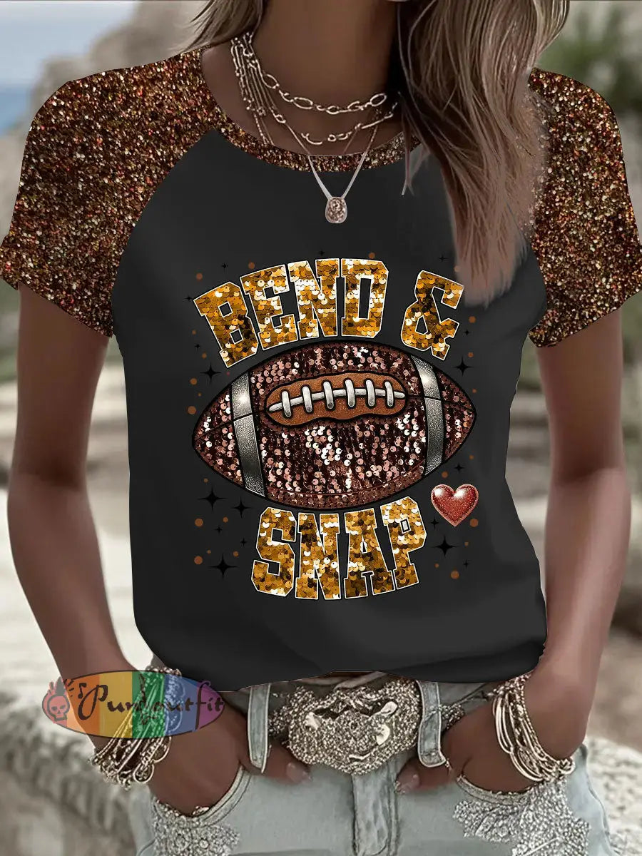 Women’s American Football T-shirt Black / S