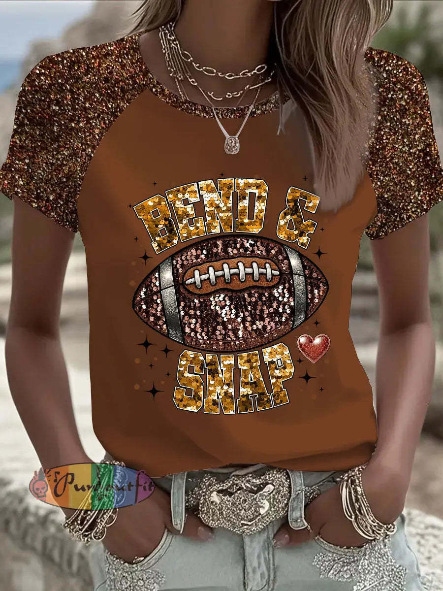 Women’s American Football T-shirt Brown / S