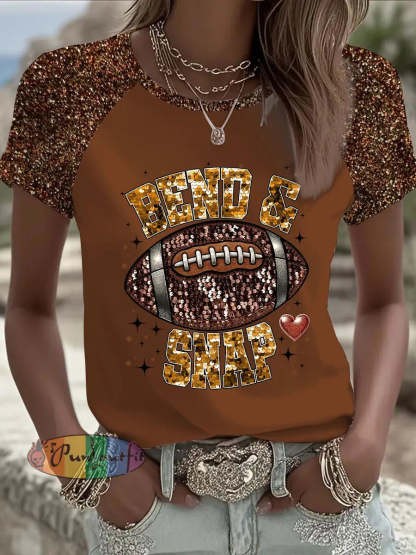 Women’s American Football T-shirt Brown / S