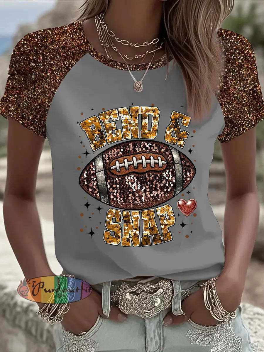 Women’s American Football T-shirt Gray / S