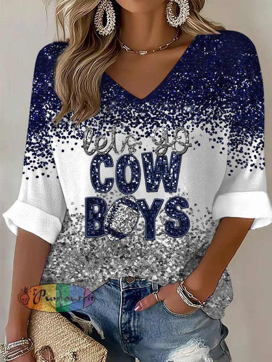 Women’s American football V-neck top As picture / S