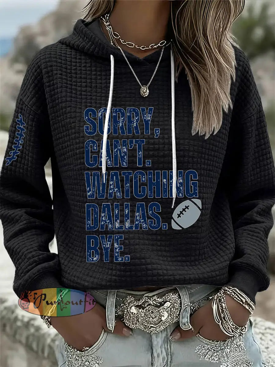 Women’s American football waffle hoodie Black / S