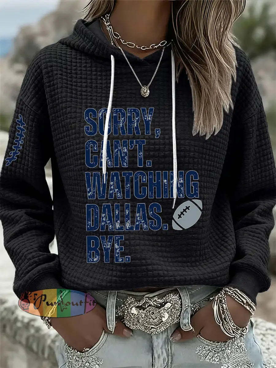 Women’s American football waffle hoodie Black / S