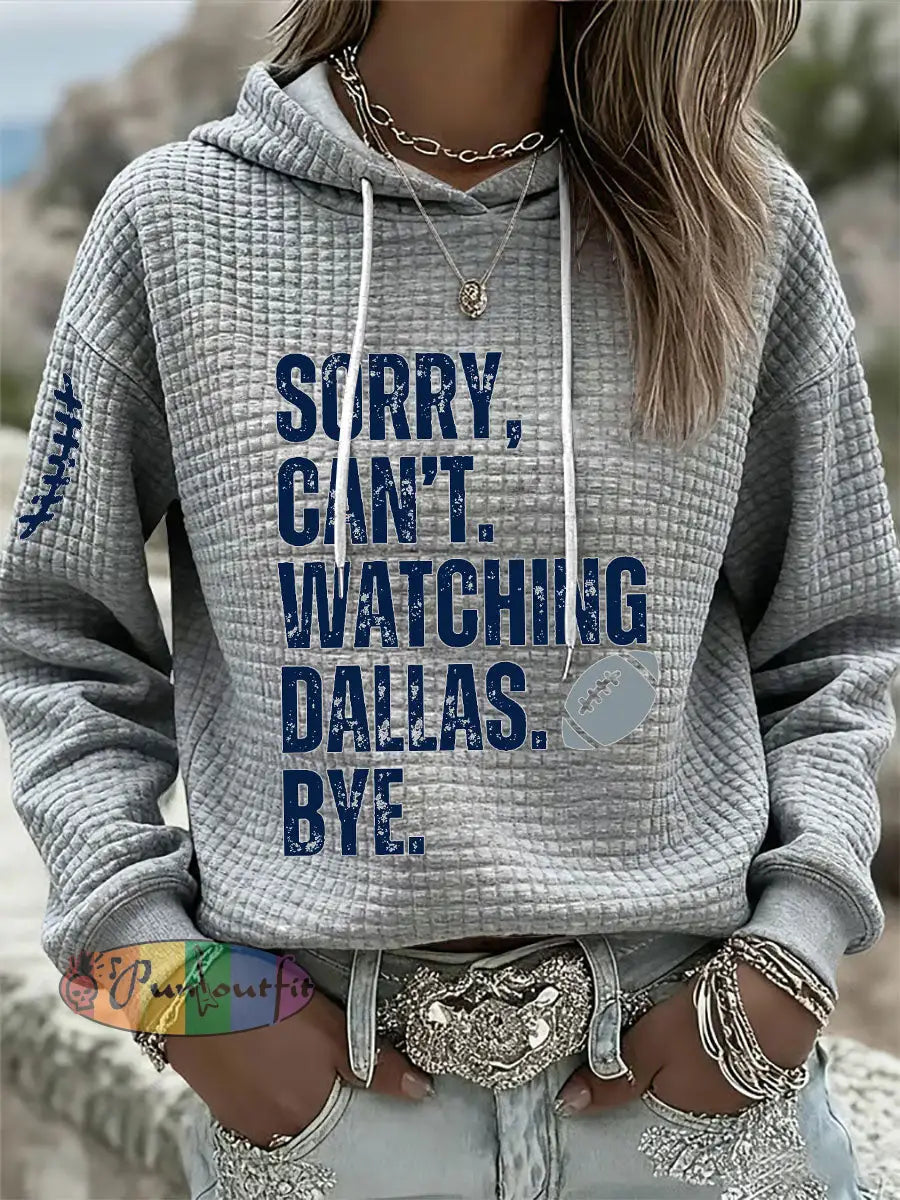 Women’s American football waffle hoodie Light Gray / S