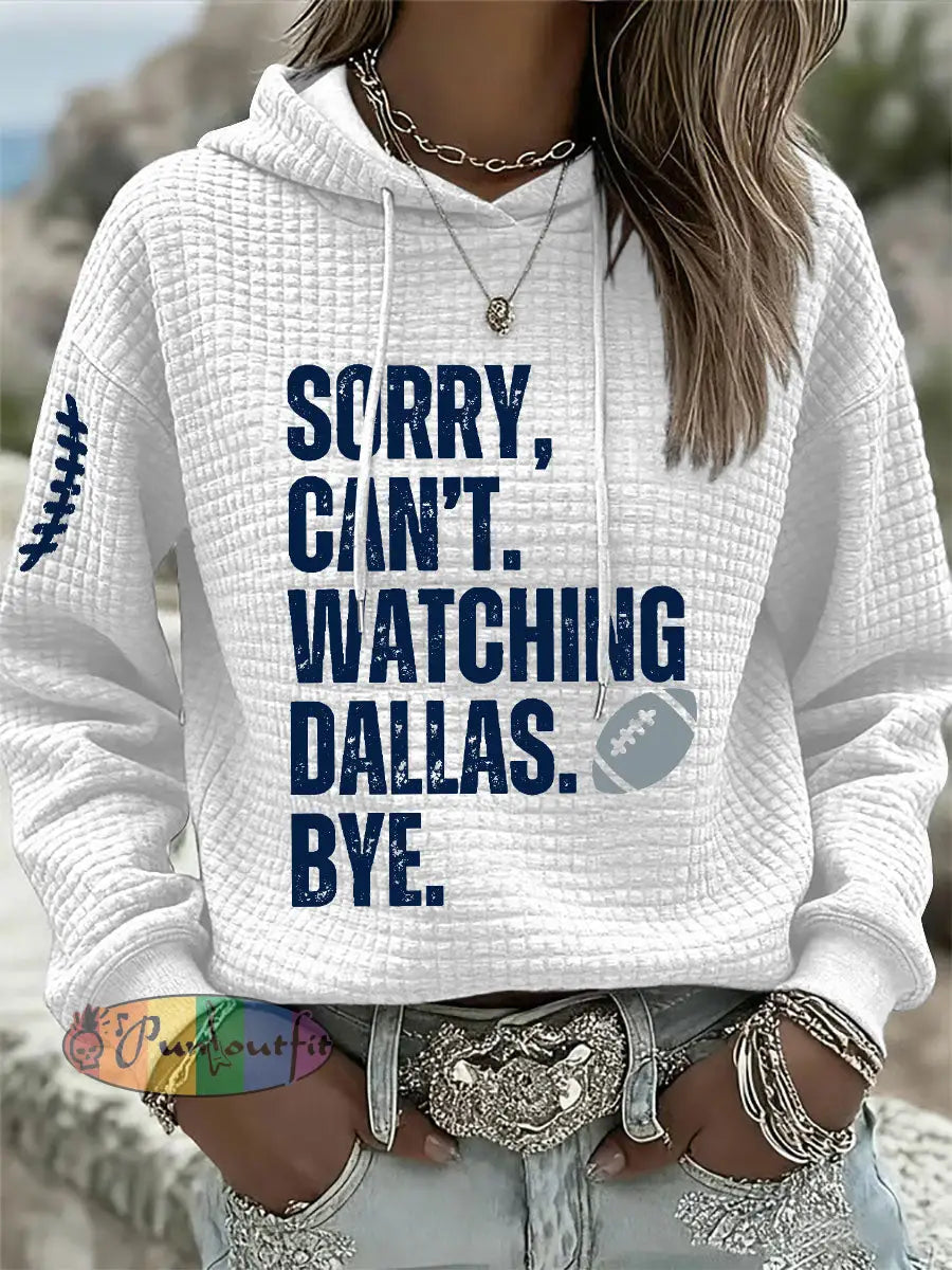 Women’s American football waffle hoodie White / S