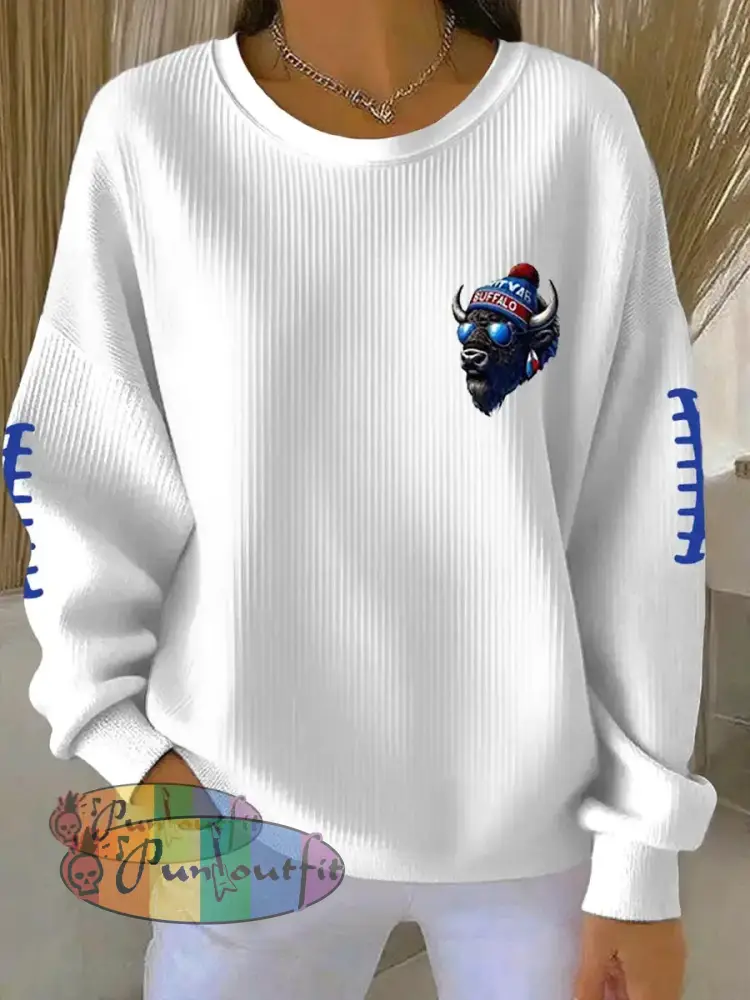 Women’s Be Good Do Good God Bless Go Buffalo Football Fans Lovers Gameday Casual Sweatshirt