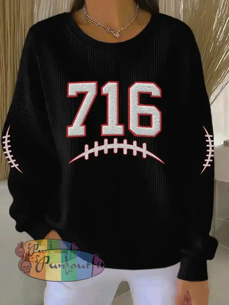 Women’s Be Good Do Good God Bless Go Buffalo Football Fans Lovers Gameday Casual Sweatshirt Black / S