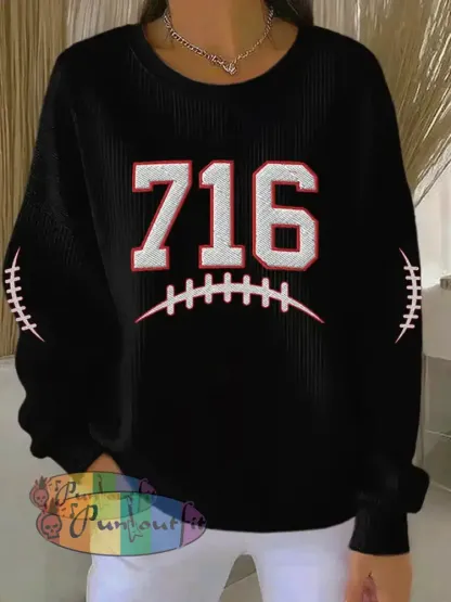 Women’s Be Good Do Good God Bless Go Buffalo Football Fans Lovers Gameday Casual Sweatshirt Black / S