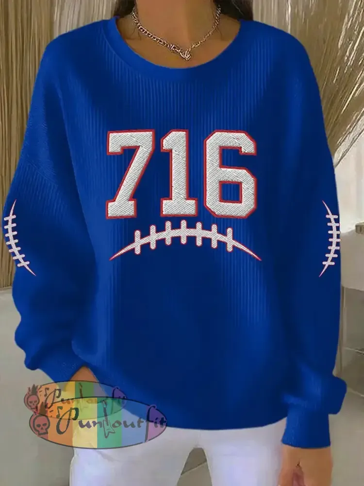 Women’s Be Good Do Good God Bless Go Buffalo Football Fans Lovers Gameday Casual Sweatshirt Blue / S