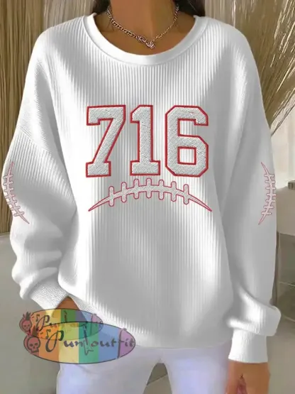 Women’s Be Good Do Good God Bless Go Buffalo Football Fans Lovers Gameday Casual Sweatshirt White / S