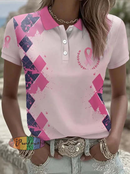 Women’s breast cancer tops Pink / S