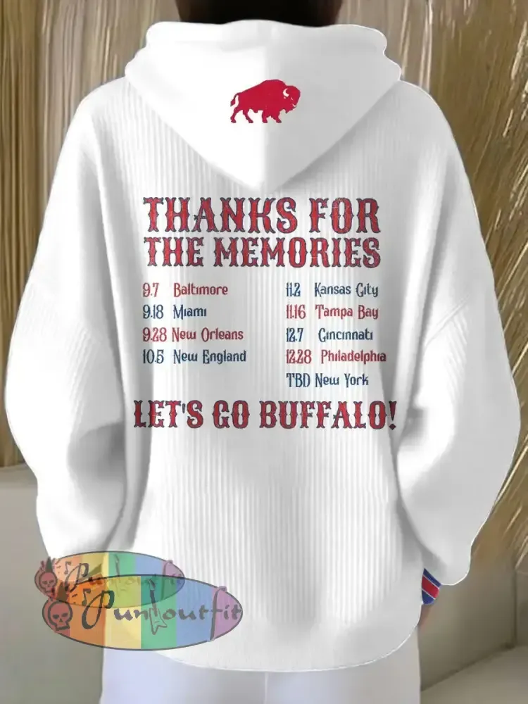 Women’s Buffalo Football Lover Printed Hoodie