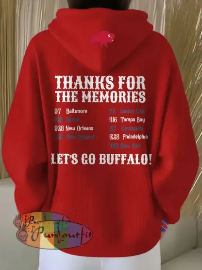 Women’s Buffalo Football Lover Printed Hoodie