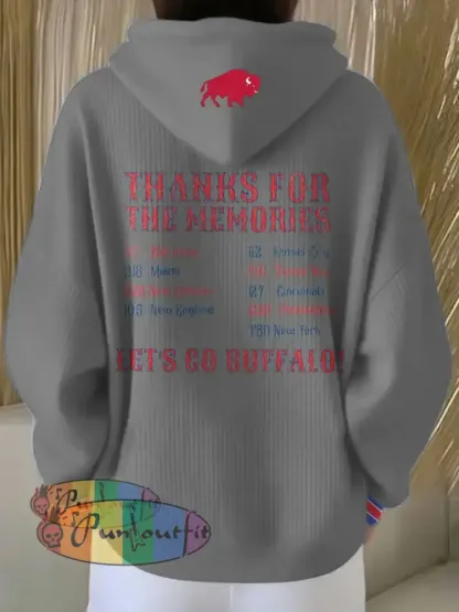 Women’s Buffalo Football Lover Printed Hoodie