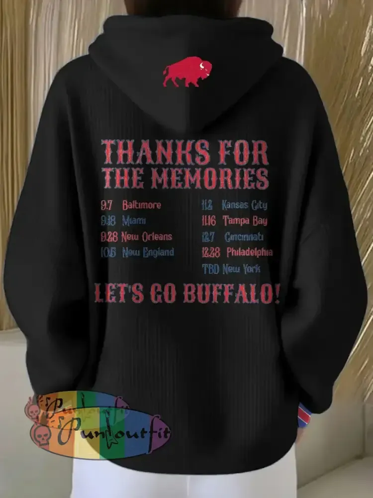 Women’s Buffalo Football Lover Printed Hoodie