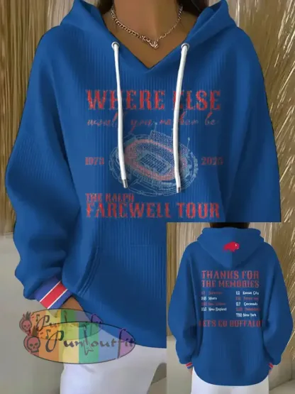 Women’s Buffalo Football Lover Printed Hoodie Blue / S