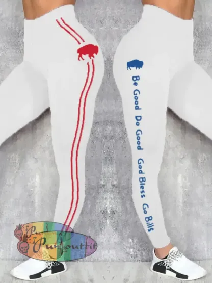 Women’s Buffalo Football Lover Printed Leggings White / S