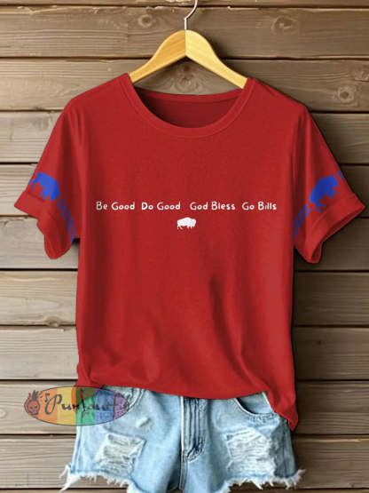 Women’s Buffalo Football Lover Printed T-shirt Red / S