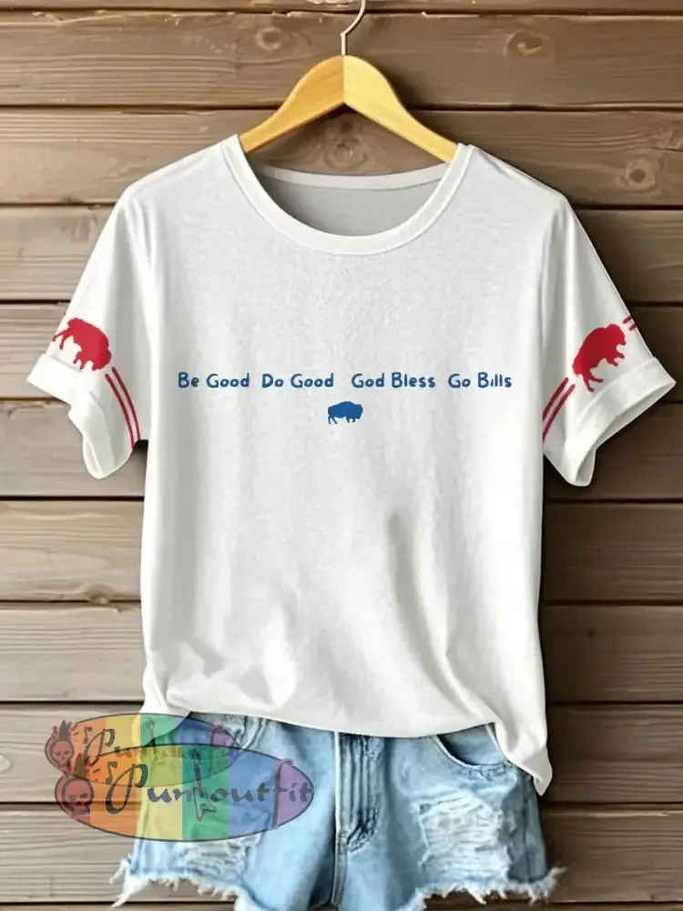 Women’s Buffalo Football Lover Printed T-shirt White / S