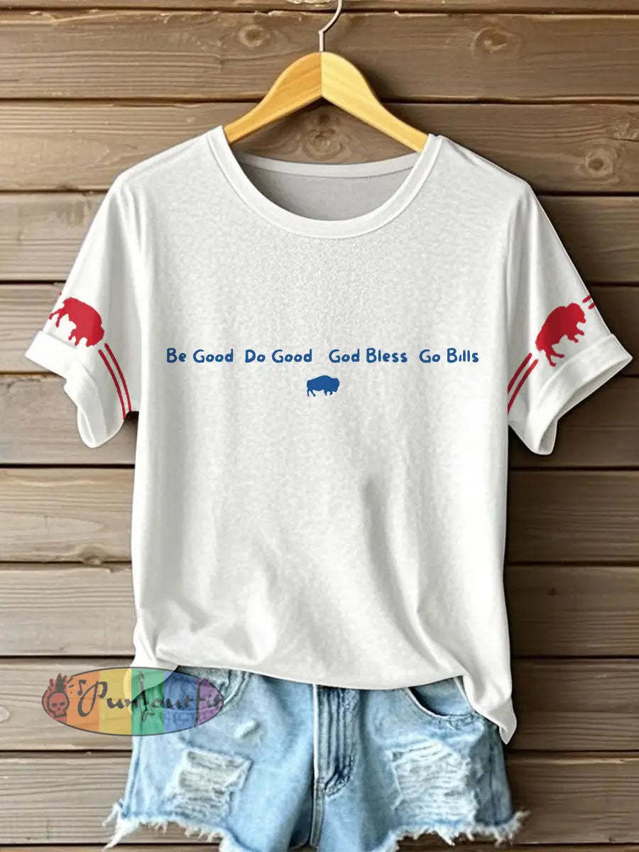 Women’s Buffalo Football Lover Printed T-shirt White / S