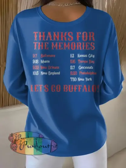 Women’s Buffalo Football Lover Printed Tops