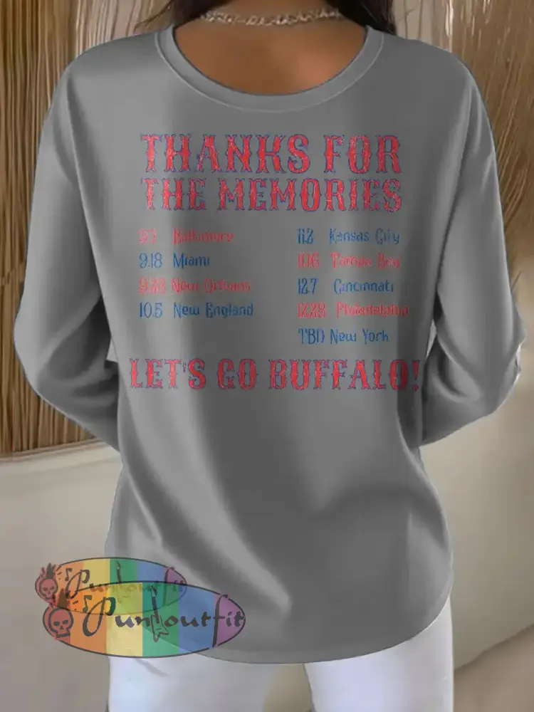 Women’s Buffalo Football Lover Printed Tops