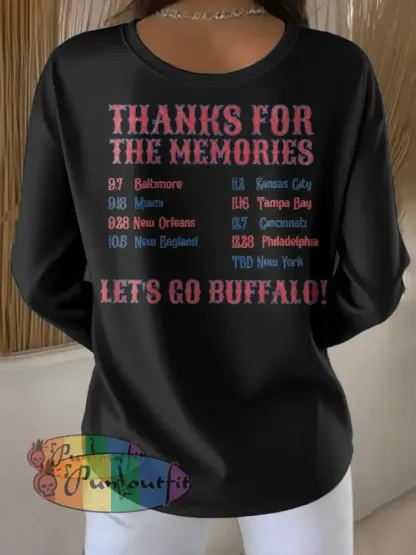 Women’s Buffalo Football Lover Printed Tops