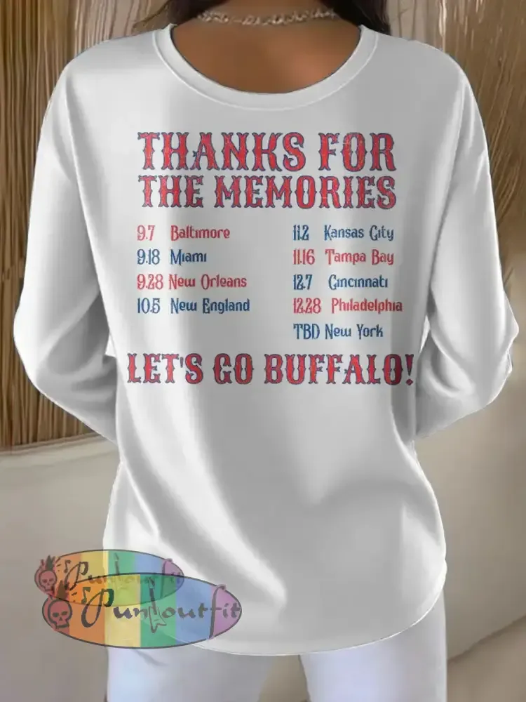 Women’s Buffalo Football Lover Printed Tops