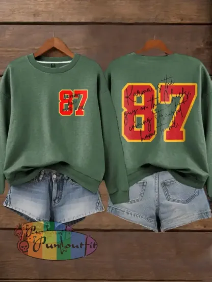 Women’s Chiefs 8789 Diva Engaged Era Printed Sweatshirt Dark Green / S