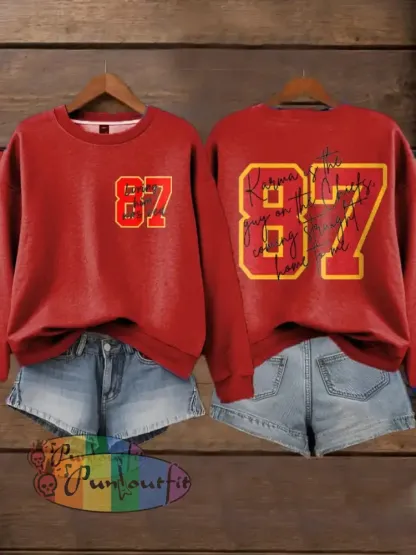 Women’s Chiefs 8789 Diva Engaged Era Printed Sweatshirt Red / S