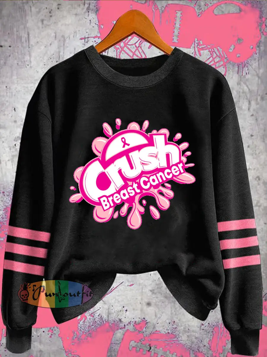 Women’s Crush Breast Cancer Sweatshirt Black / S