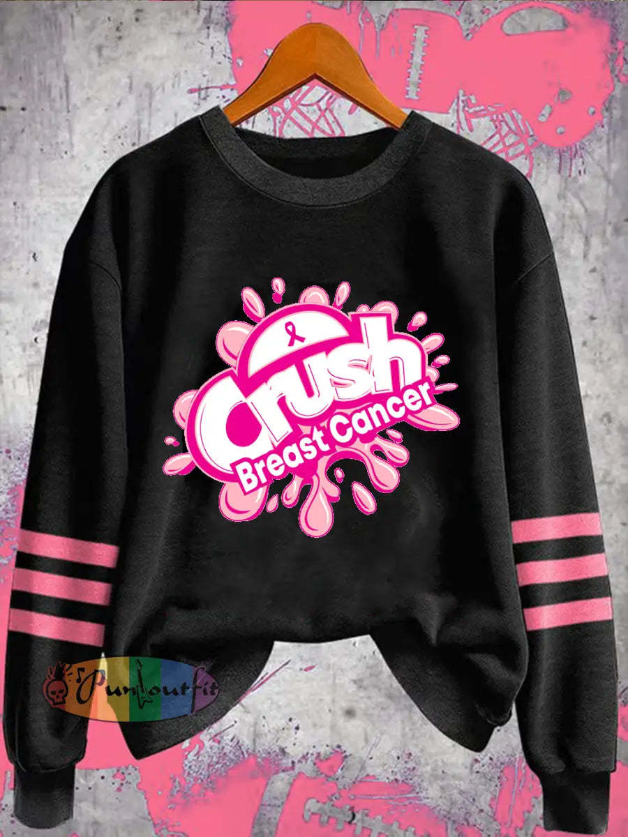 Women’s Crush Breast Cancer Sweatshirt Black / S