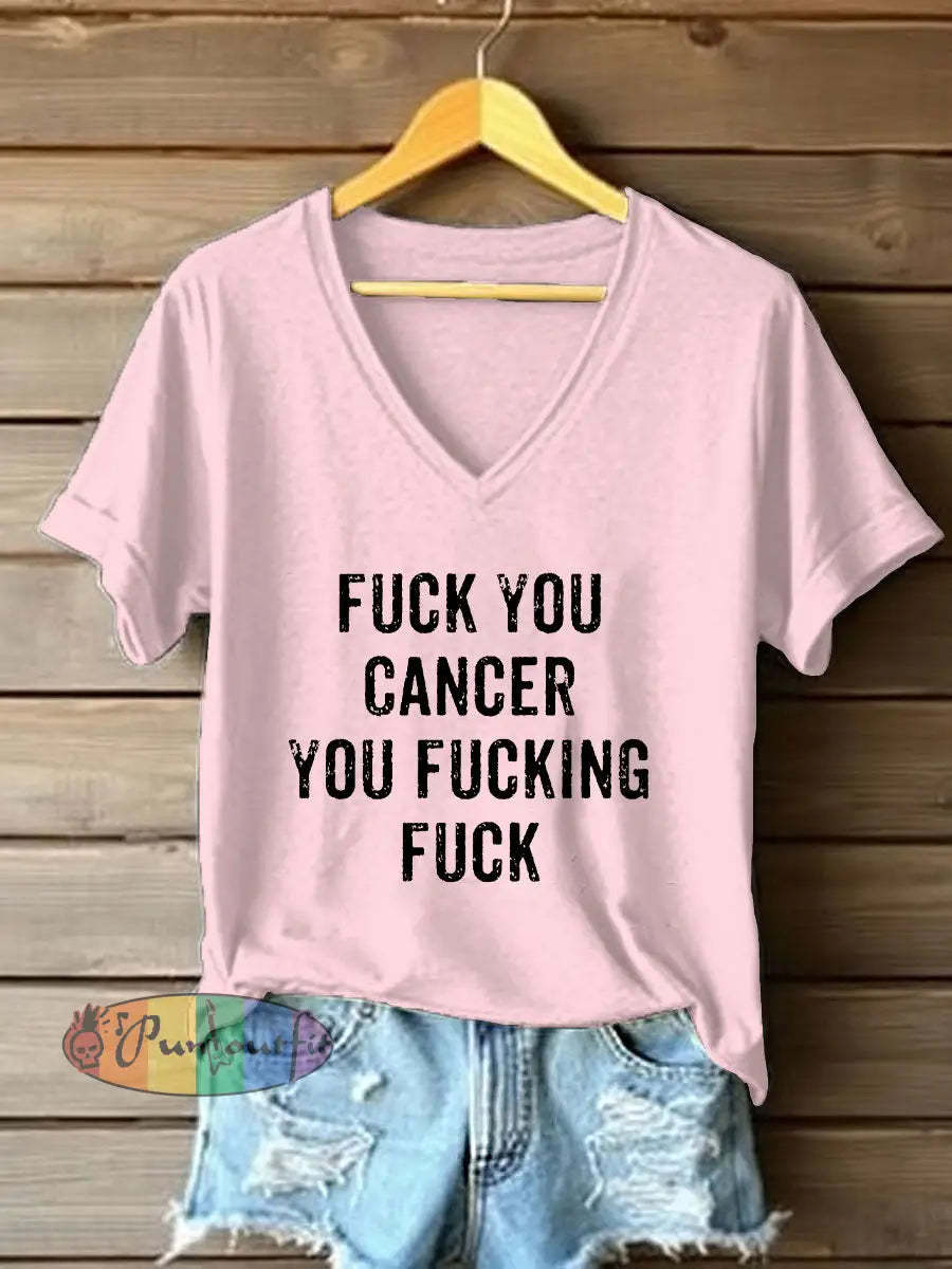 Women’s Fight Cancer T Shirt Light Pink / S