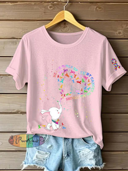 Women’s Fight Cancer T Shirt Light Pink / S