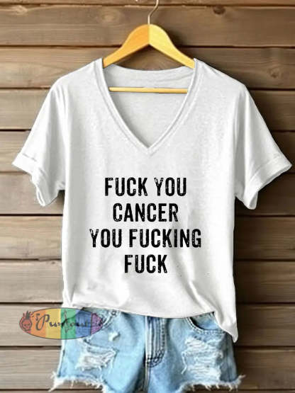 Women’s Fight Cancer T Shirt White / S