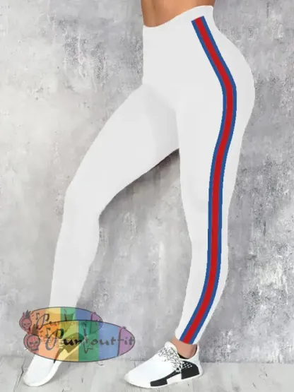 Women’s Football Fans Lovers Gameday Casual Leggings White / S