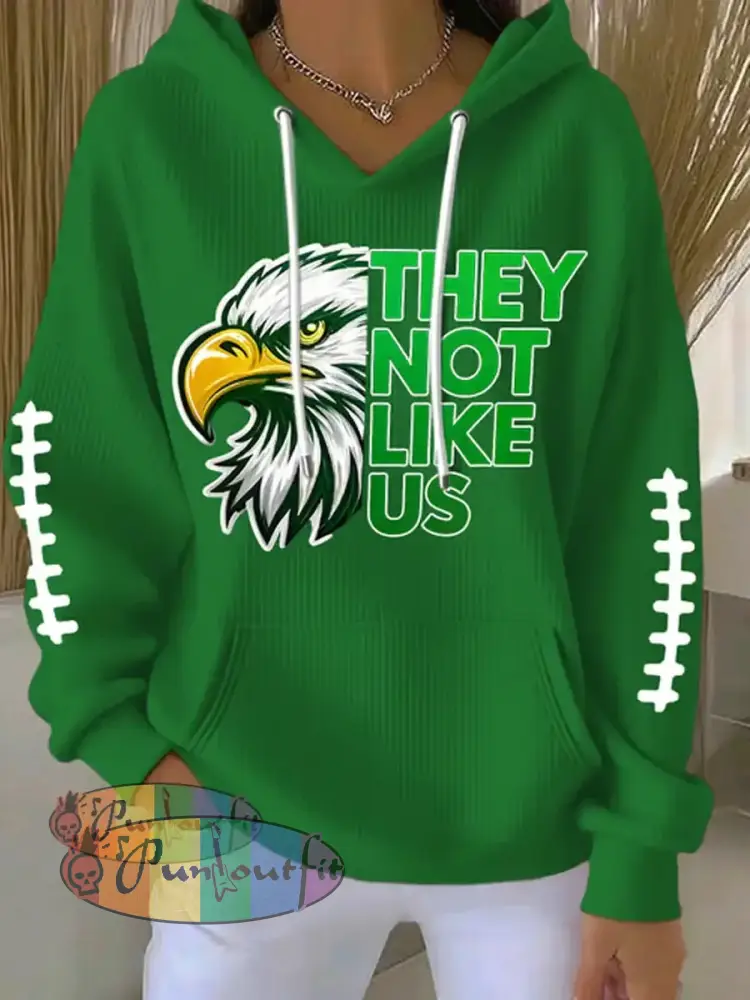Women’s Football Fans Lovers Gameday Casual Printed Tops Green / S
