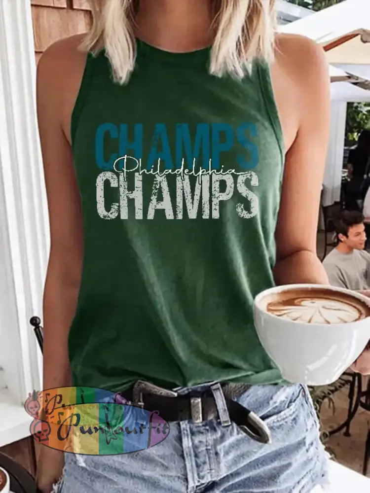 Women’s Football Fans Lovers Gameday Casual Vests Dark Green / S