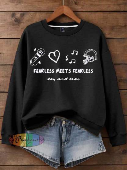 Women’s Taylor Swift and Travis Kelce Engagement Regular Sweatshirt Black / S