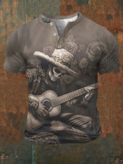 Men'S Retro Western Art Print Casual T-Shirt