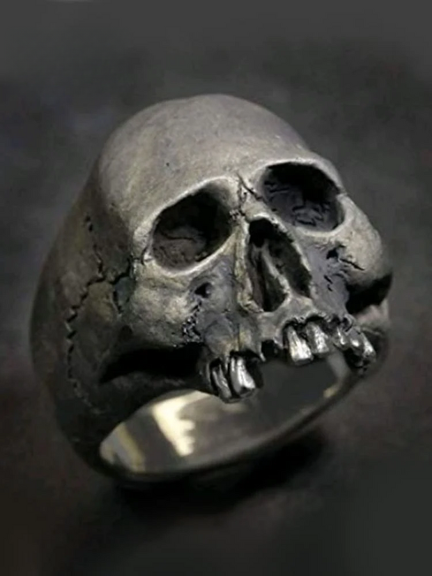 Male Punk Skull Finger Ring