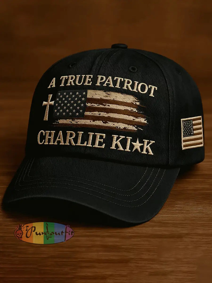 A Ture Patriot Charlie Kirk Hat Black / ONE
