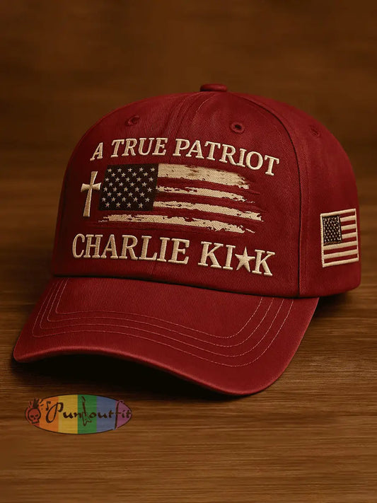A Ture Patriot Charlie Kirk Hat Red / ONE
