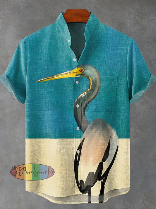 Colorful Tricolored Drawn Realistic and Abstract Styles Art Vintage Print Casual 100% Cotton Shirt Multicolor / S NEW IN
