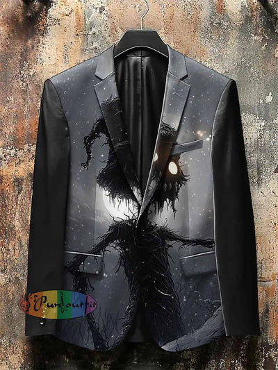 Dark Style 3D Horror Scarecrow Print Gothic Jacket Colorful / S